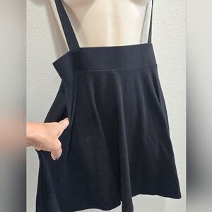 Hot Topic black mini skirt with suspenders size medium